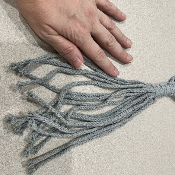 🌴 Macrame Plant Hanger | 41” Grey - Picture 5 of 10